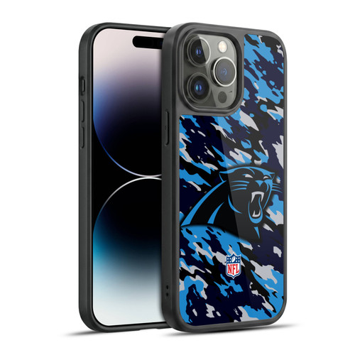 NFL Carolina Panthers Logo Camou Gel Armour Case For Apple iPhone 14 Pro Max