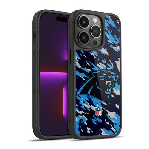 NFL Carolina Panthers Logo Camou Gel Armour Case For Apple iPhone 14 Pro