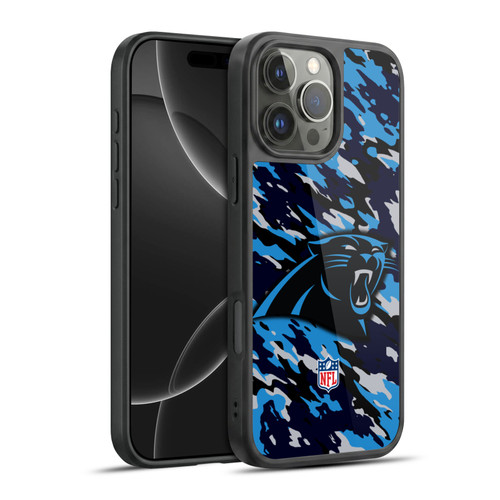 NFL Carolina Panthers Logo Camou Gel Armour Case For Apple iPhone 16 Pro Max