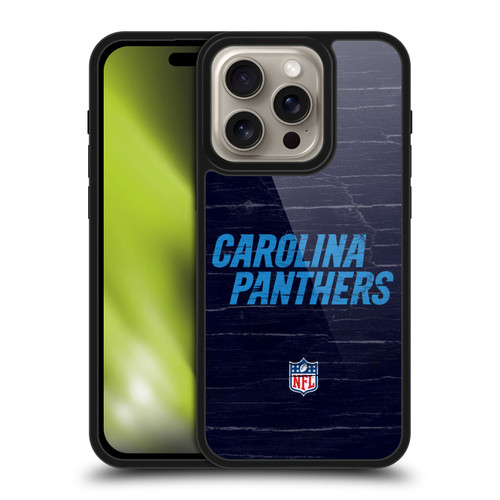 NFL Carolina Panthers Logo Distressed Look Gel Armour Case For Apple iPhone 16 Pro