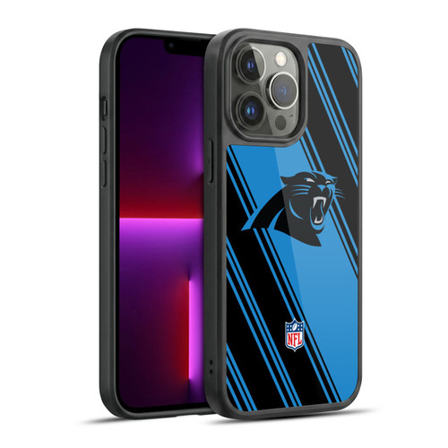 NFL Carolina Panthers Artwork Stripes Gel Armour Case For Apple iPhone 13 Pro Max