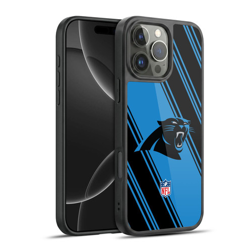 NFL Carolina Panthers Artwork Stripes Gel Armour Case For Apple iPhone 16 Pro Max