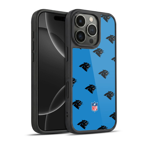 NFL Carolina Panthers Artwork Patterns Gel Armour Case For Apple iPhone 16 Pro