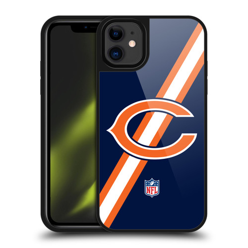 NFL Chicago Bears Logo Stripes Gel Armour Case For Apple iPhone 11