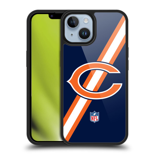 NFL Chicago Bears Logo Stripes Gel Armour Case For Apple iPhone 14