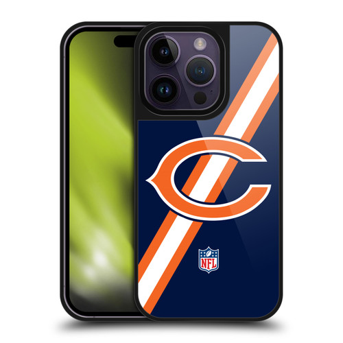 NFL Chicago Bears Logo Stripes Gel Armour Case For Apple iPhone 14 Pro