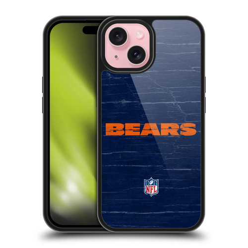 NFL Chicago Bears Logo Distressed Look Gel Armour Case For Apple iPhone 15