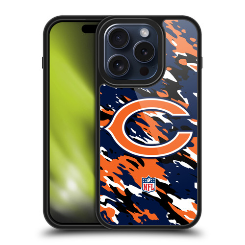 NFL Chicago Bears Logo Camou Gel Armour Case For Apple iPhone 15 Pro