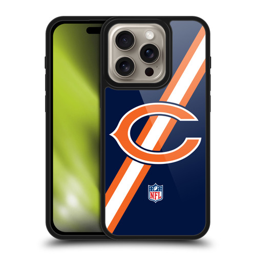 NFL Chicago Bears Logo Stripes Gel Armour Case For Apple iPhone 16 Pro