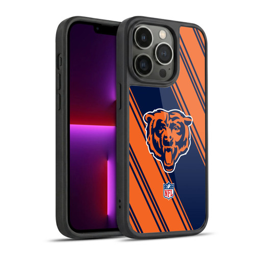 NFL Chicago Bears Artwork Stripes Gel Armour Case For Apple iPhone 13 Pro