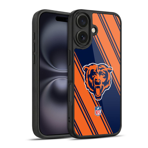 NFL Chicago Bears Artwork Stripes Gel Armour Case For Apple iPhone 16