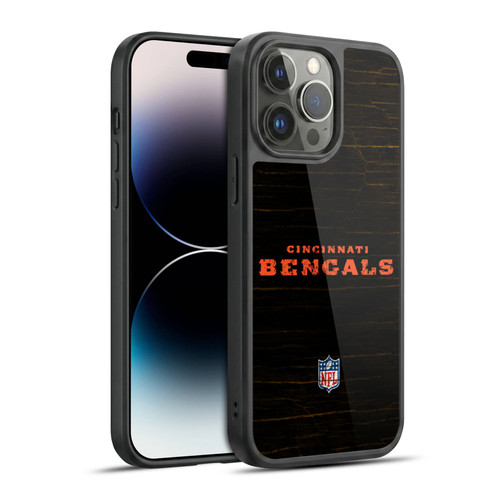 NFL Cincinnati Bengals Logo Distressed Look Gel Armour Case For Apple iPhone 14 Pro Max