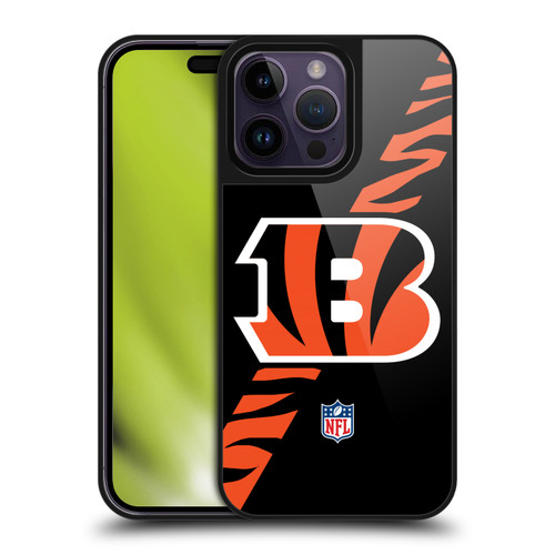 NFL Cincinnati Bengals Logo Stripes Gel Armour Case For Apple iPhone 14 Pro Max