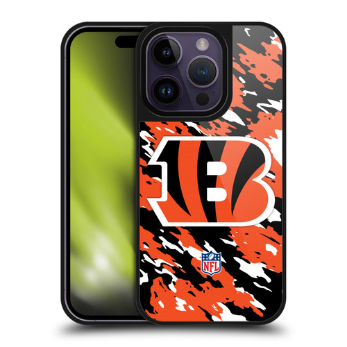 NFL Cincinnati Bengals Logo Camou Gel Armour Case For Apple iPhone 14 Pro