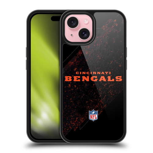 NFL Cincinnati Bengals Logo Blur Gel Armour Case For Apple iPhone 15