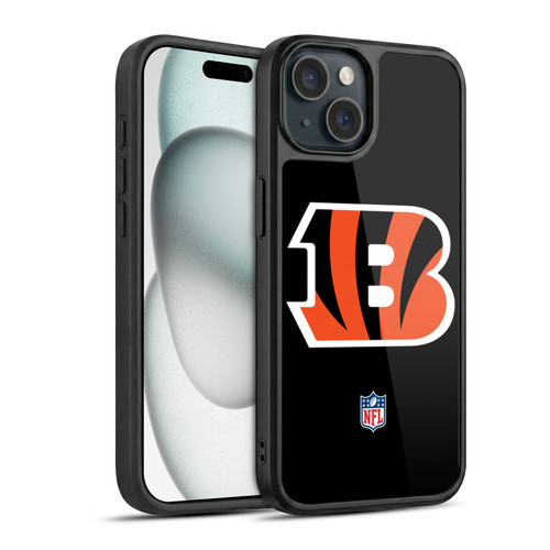 NFL Cincinnati Bengals Logo Plain Gel Armour Case For Apple iPhone 15