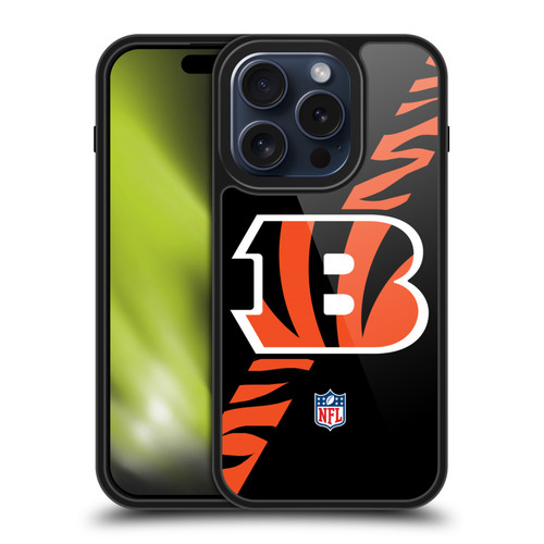 NFL Cincinnati Bengals Logo Stripes Gel Armour Case For Apple iPhone 15 Pro NFL Cincinnati Bengals Logo Stripes Gel Armour Case For Apple iPhone 15 Pro
