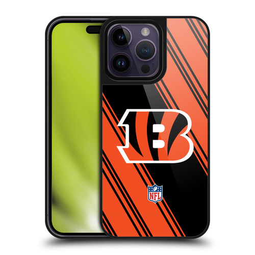 NFL Cincinnati Bengals Artwork Stripes Gel Armour Case For Apple iPhone 14 Pro Max