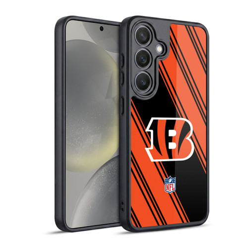 NFL Cincinnati Bengals Artwork Stripes Gel Armour Case For Samsung Galaxy S24 5G