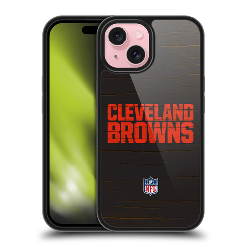 NFL Cleveland Browns Logo Distressed Look Gel Armour Case For Apple iPhone 15 NFL Cleveland Browns Logo Distressed Look Gel Armour Case For Apple iPhone 15