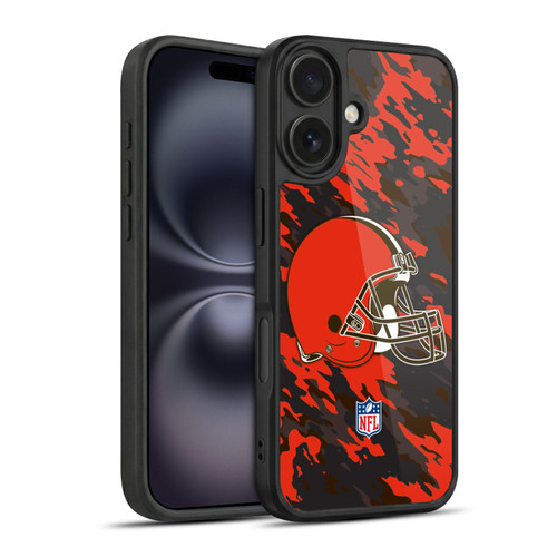 NFL Cleveland Browns Logo Camou Gel Armour Case For Apple iPhone 16