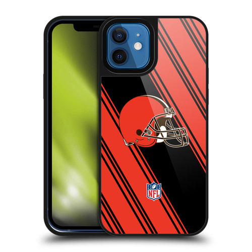 NFL Cleveland Browns Artwork Stripes Gel Armour Case For Apple iPhone 12 / iPhone 12 Pro