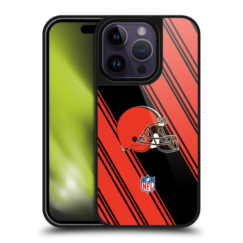 NFL Cleveland Browns Artwork Stripes Gel Armour Case For Apple iPhone 14 Pro
