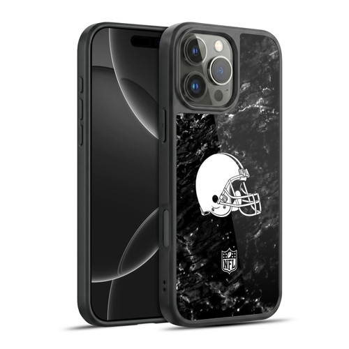 NFL Cleveland Browns Artwork Marble Gel Armour Case For Apple iPhone 16 Pro Max