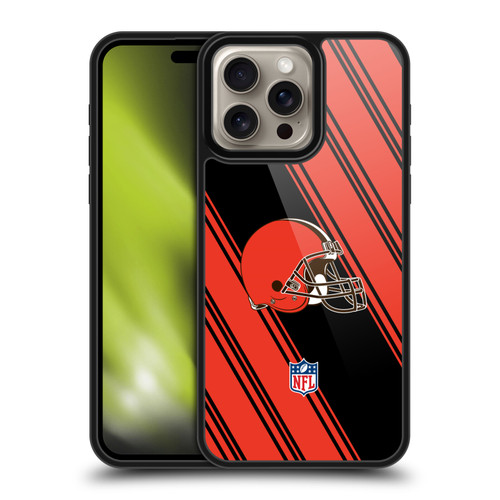 NFL Cleveland Browns Artwork Stripes Gel Armour Case For Apple iPhone 16 Pro Max