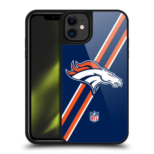 NFL Denver Broncos Logo Stripes Gel Armour Case For Apple iPhone 11
