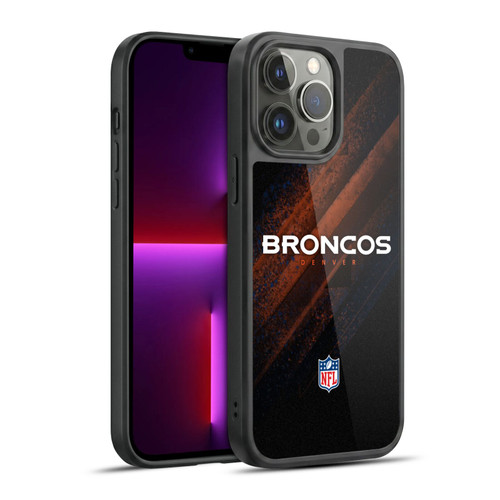 NFL Denver Broncos Logo Blur Gel Armour Case For Apple iPhone 13 Pro Max