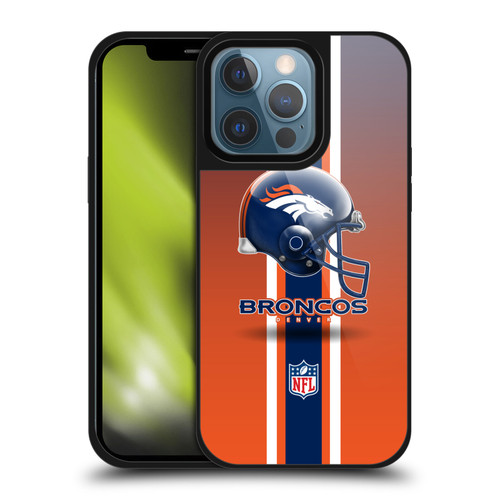 NFL Denver Broncos Logo Helmet Gel Armour Case For Apple iPhone 13 Pro