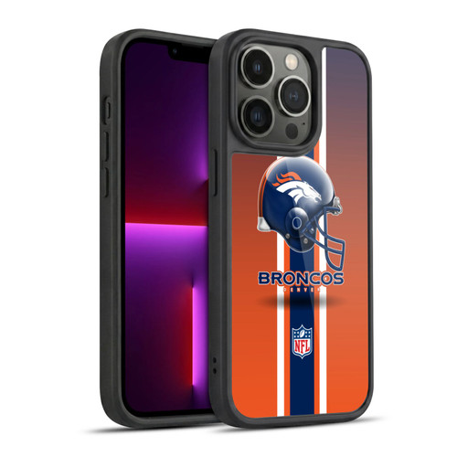 NFL Denver Broncos Logo Helmet Gel Armour Case For Apple iPhone 13 Pro