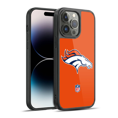 NFL Denver Broncos Logo Plain Gel Armour Case For Apple iPhone 14 Pro Max