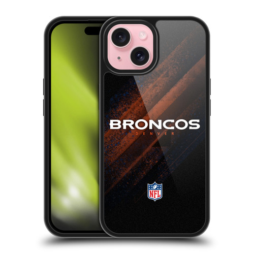 NFL Denver Broncos Logo Blur Gel Armour Case For Apple iPhone 15