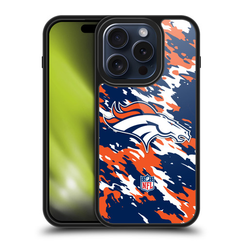 NFL Denver Broncos Logo Camou Gel Armour Case For Apple iPhone 15 Pro