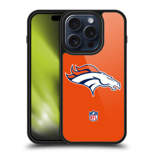 NFL Denver Broncos Logo Plain Gel Armour Case For Apple iPhone 15 Pro