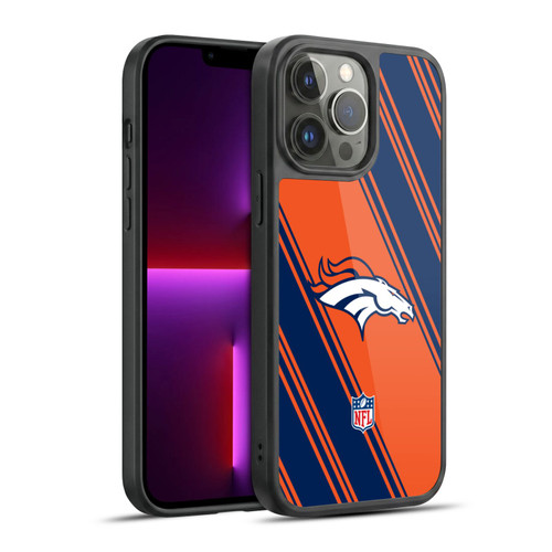 NFL Denver Broncos Artwork Stripes Gel Armour Case For Apple iPhone 13 Pro Max