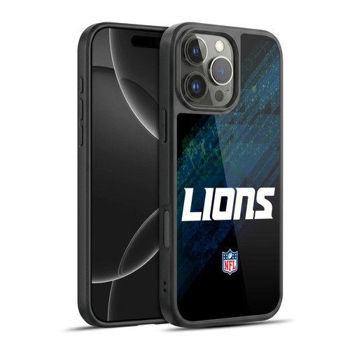 NFL Detroit Lions Logo Blur Gel Armour Case For Apple iPhone 16 Pro Max