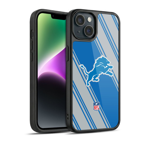 NFL Detroit Lions Artwork Stripes Gel Armour Case For Apple iPhone 14