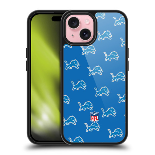 NFL Detroit Lions Artwork Patterns Gel Armour Case For Apple iPhone 15