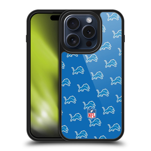 NFL Detroit Lions Artwork Patterns Gel Armour Case For Apple iPhone 15 Pro
