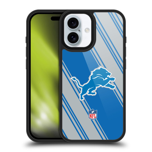 NFL Detroit Lions Artwork Stripes Gel Armour Case For Apple iPhone 16 NFL Detroit Lions Artwork Stripes Gel Armour Case For Apple iPhone 16