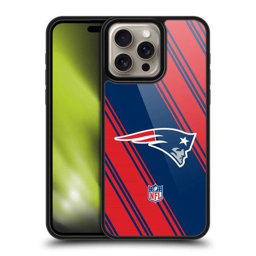 NFL New England Patriots Artwork Stripes Gel Armour Case For Apple iPhone 16 Pro Max