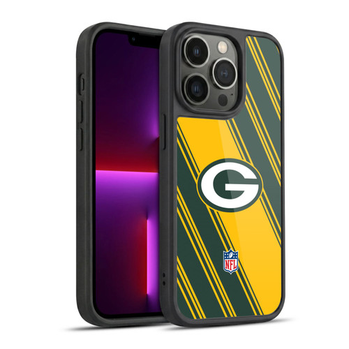 NFL Green Bay Packers Artwork Stripes Gel Armour Case For Apple iPhone 13 Pro