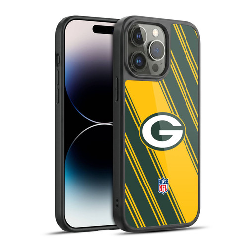 NFL Green Bay Packers Artwork Stripes Gel Armour Case For Apple iPhone 14 Pro Max