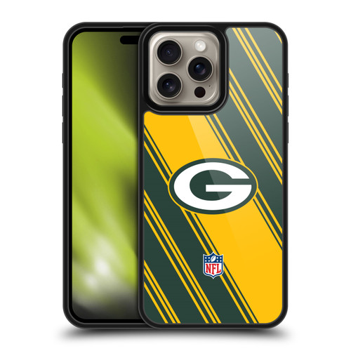 NFL Green Bay Packers Artwork Stripes Gel Armour Case For Apple iPhone 16 Pro Max