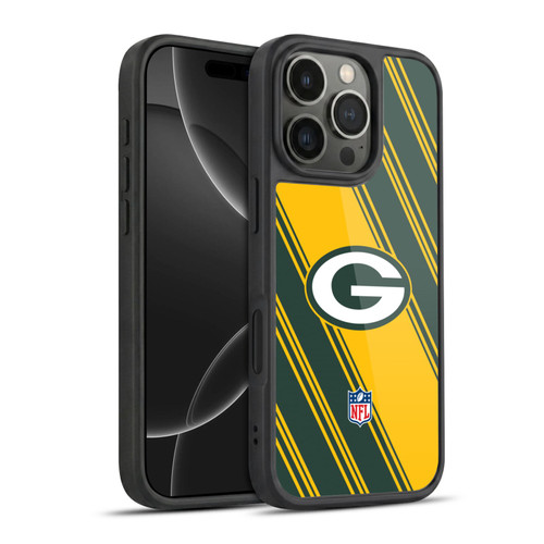 NFL Green Bay Packers Artwork Stripes Gel Armour Case For Apple iPhone 16 Pro