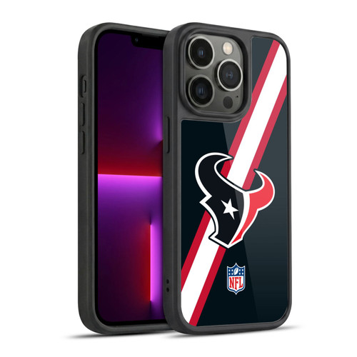 NFL Houston Texans Logo Stripes Gel Armour Case For Apple iPhone 13 Pro