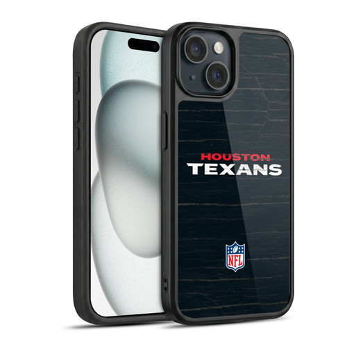 NFL Houston Texans Logo Distressed Look Gel Armour Case For Apple iPhone 15